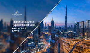 types of Dubai visa | Dubai visa types explained blog banner by Dubai visit visa