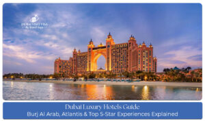 Dubai luxury hotels guide featuring iconic resorts, premium suites, and exclusive amenities
