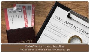 Dubai skyline representing visa services for travellers from Mysore.