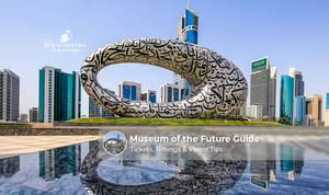 Visitors exploring the futuristic architecture and exhibits at Museum of the Future Dubai