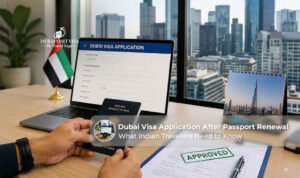 Dubai visa application after passport renewal.