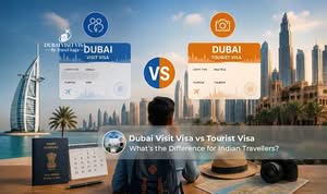 Compare Dubai visit visa and tourist visa requirements, validity, and travel purposes for international visitors.