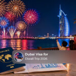 Dubai tourist visa for a Diwali trip in 2026 with travel documents and holiday planning essentials